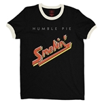 CLEARANCE - Small Black The Official Humble Pie Smokin' Album Cover Ringer T-Shirt