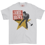 CLEARANCE - 4XL White James Brown Star Time T-Shirt - Classic Heavy Cotton