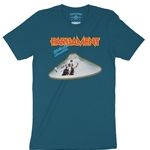 CLEARANCE - Large Teal Parliament Mothership Connection Album Cover T-Shirt - Lightweight Vintage Style