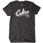 CLEARANCE - Large Black Cobra Records T Shirt - Classic Heavy Cotton