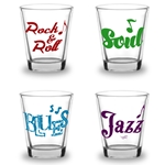 Rock Soul Blues Jazz Shot Glass 4-Pack