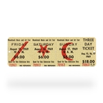 Woodstock Concert Ticket Aluminum Sign - 6 x 18 in