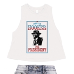 Official John Lee Hooker for President Racerback Crop Top - Women's