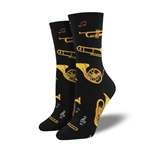 Women's Brass Musical Instrument Socks