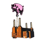 Deluxe Pink Floyd Animals Pig & Building Enamel Pin