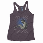 Graphic Miles Davis Blue Aura Racerback Tank - Women's