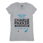 Charlie Parker Birdland Vintage Concert V-Neck T Shirt - Women's