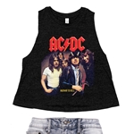 AC/DC Highway To Hell Album Cover Racerback Crop Top - Women's