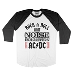 AC/DC Rock and Roll Ain't Noise Pollution Baseball T-Shirt