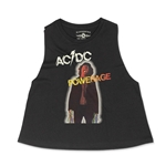 AC/DC Powerage Album Cover Racerback Crop Top - Women's