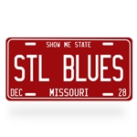 (NOIMG) STL Blues License Plate