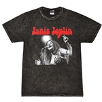 Peace Janis Joplin Vintage Concert T-Shirt - Black Mineral Wash