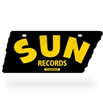 Tennessee Shaped Sun Records License Plate - Black