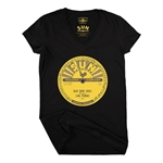 Sun Records Carl Perkins Blue Suede Shoes V-Neck T Shirt - Women's