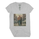 The Freewheelin' Bob Dylan V-Neck T Shirt - Women's