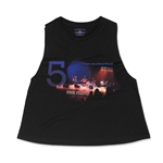 Pink Floyd 50 Years in a Heartbeat Racerback Crop Top - Women's