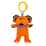 ORANGE Grateful Dead Dancing Bear Soft Plush Rattle Toy