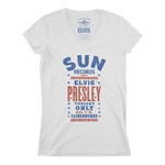 Sun Records Elvis Live at Tupelo V-Neck T Shirt - Women's