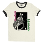 Pink & Lime Elvis Presley Hips Ringer T-Shirt