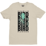 Charlie Parker Saxophone Stack T-Shirt - Lightweight Vintage Style