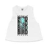 Charlie Parker Saxophone Stack Racerback Crop Top - Women's