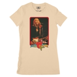 Tom Petty Red Guitar Ladies T Shirt - Relaxed Fit