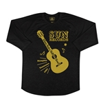 Sun Records Halftone Guitar Baseball T-Shirt