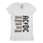 AC/DC Dirty Deeds Done Dirt Cheap V-Neck T Shirt - Women's