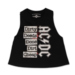 AC/DC Dirty Deeds Racerback Crop Top - Women's