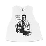 Blind Willie Johnson Line Cut Racerback Crop Top - Women's