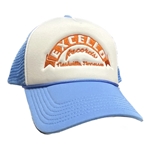 Excello Records Foam Trucker Hat - Light Blue / White Foam Face