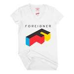 Foreigner Logo V-Neck T Shirt - Women's