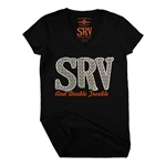 Stevie Ray Vaughan Reflective SRV V-Neck T Shirt - Women's