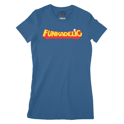 Red Funkadelic Logo Ladies T Shirt - Relaxed Fit - ladiesblue