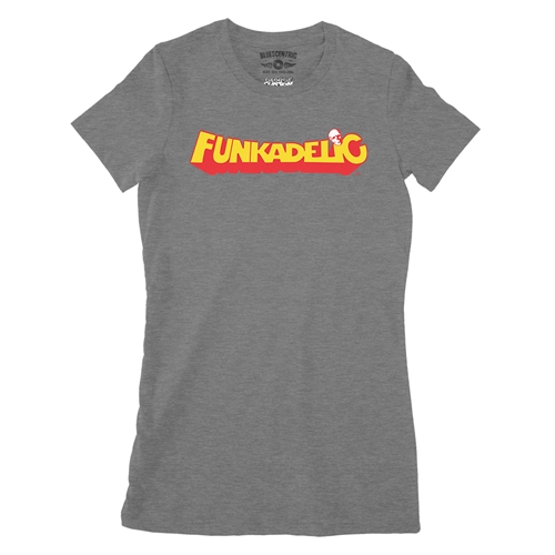 Red Funkadelic Logo Ladies T Shirt - Relaxed Fit - ladiesdeepheather