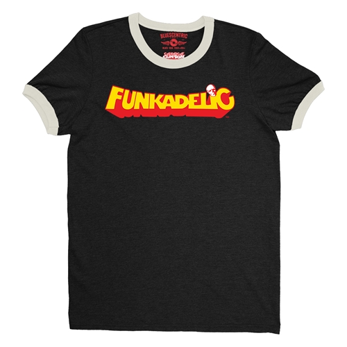 Red Funkadelic Logo Ringer T-Shirt - ringerblackcreamtrim