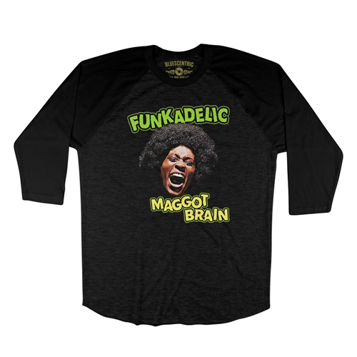 Graphic Funkadelic Maggot Brain Baseball T-Shirt - raglanblackblacksleeve