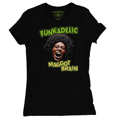 Graphic Funkadelic Maggot Brain Ladies T Shirt - Relaxed Fit - ladiesblack