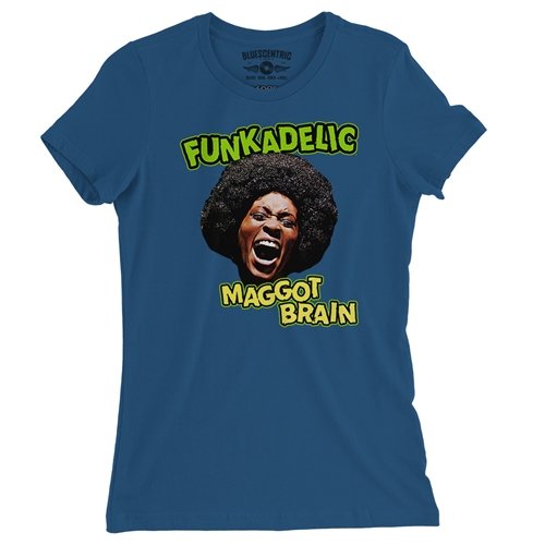 Graphic Funkadelic Maggot Brain Ladies T Shirt - Relaxed Fit - ladiesblue