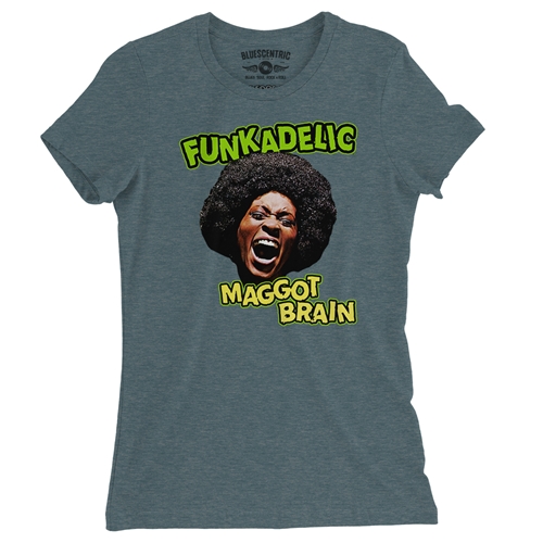 Graphic Funkadelic Maggot Brain Ladies T Shirt - Relaxed Fit - ladiesheatherdeepteal