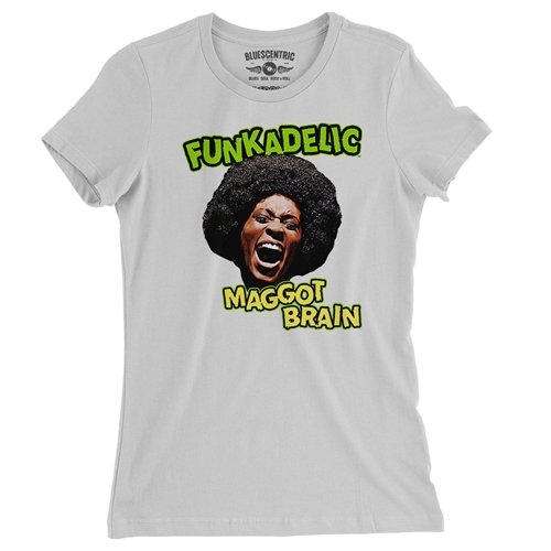 Graphic Funkadelic Maggot Brain Ladies T Shirt - Relaxed Fit - ladieswhite