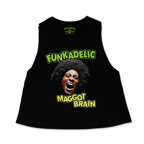 Graphic Funkadelic Maggot Brain Racerback Crop Top - Women