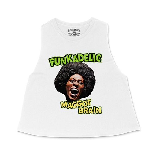 Graphic Funkadelic Maggot Brain Racerback Crop Top - Women