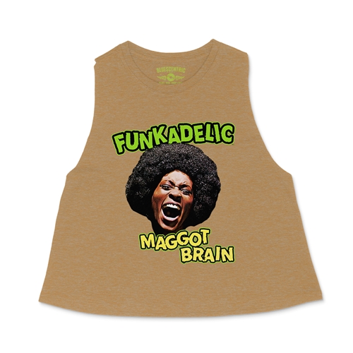 Graphic Funkadelic Maggot Brain Racerback Crop Top - Women