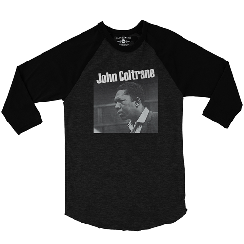 Graphic John Coltrane Baseball T-Shirt - raglanblackblacksleeve