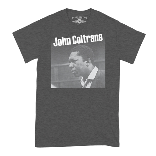 Graphic John Coltrane T-Shirt - Classic Heavy Cotton - classicheathergrey