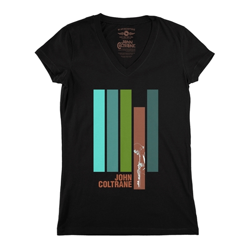 John Coltrane Jazz V-Neck T Shirt - Women