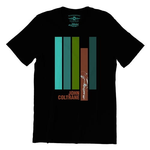 John Coltrane Jazz T-Shirt - Lightweight Vintage Style - vintageblack