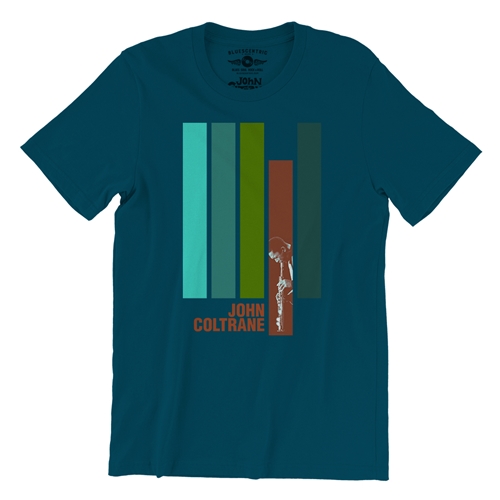 John Coltrane Jazz T-Shirt - Lightweight Vintage Style - vintagedeepteal