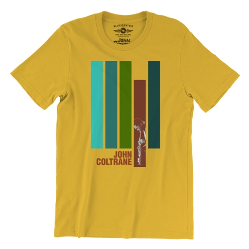 John Coltrane Jazz T-Shirt - Lightweight Vintage Style - vintagemaizeyellow